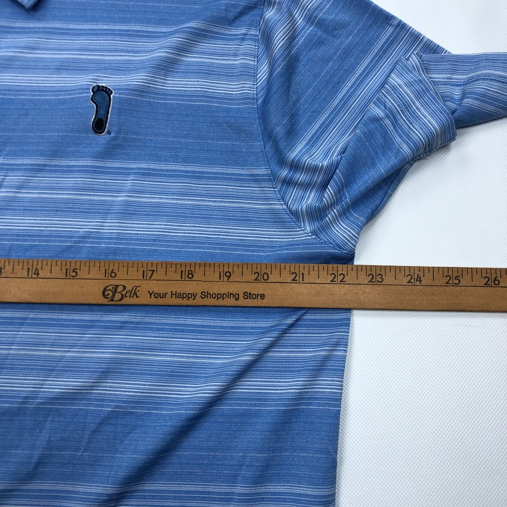 Columbia Golf UNC Tar Heels Polo Shirt Mens Large Blue Striped Performance - Picture 6 of 9